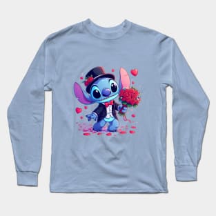 Valentines Day Stitch, Stitch Love Long Sleeve T-Shirt